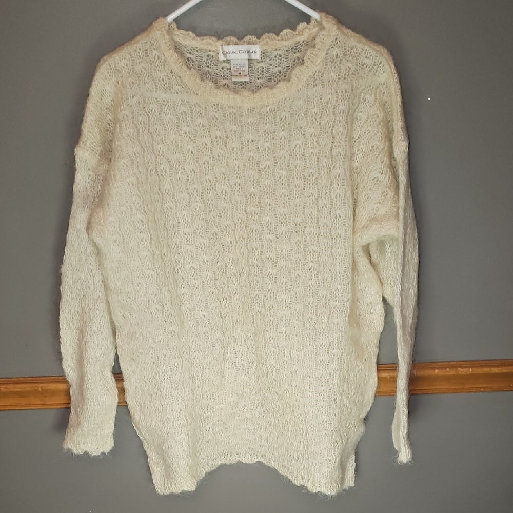 Casual Corner Cream Knit Sweater